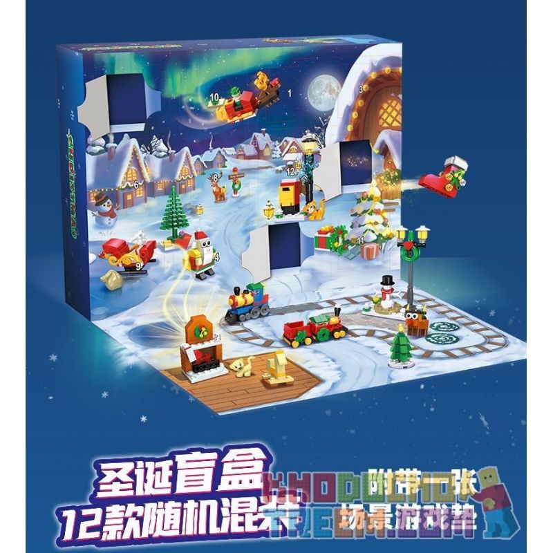 JIESTAR 59069 non  HỘP MÙ GIÁNG SINH bộ đồ chơi xếp lắp ráp ghép mô hình Creator Sáng Tạo 387 khối