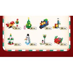 JIESTAR 59069 non  HỘP MÙ GIÁNG SINH bộ đồ chơi xếp lắp ráp ghép mô hình Creator Sáng Tạo 387 khối