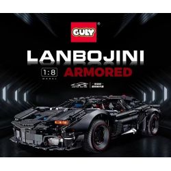 GULY 10618 non  RAMBO BỌC THÉP tỷ lệ 1:8 bộ đồ chơi xếp lắp ráp ghép mô hình  LANBOJINI ARMORED Kỹ Thuật Công Nghệ Cao Mô Hình Phương Tiện 4290 khối