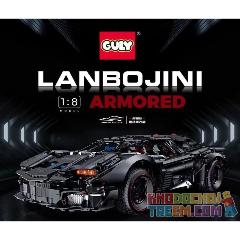 GULY 10618 non  RAMBO BỌC THÉP tỷ lệ 1:8 bộ đồ chơi xếp lắp ráp ghép mô hình  LANBOJINI ARMORED Kỹ Thuật Công Nghệ Cao Mô Hình Phương Tiện 4290 khối