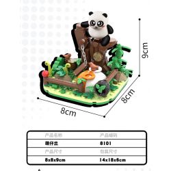 WELLEADZ 8102 non  PANDA ARCHIVES FU NAUGHTY bộ đồ chơi xếp lắp ráp ghép mô hình