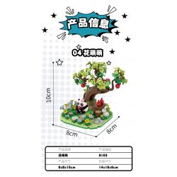 WELLEADZ 8101 non  LƯU TRỮ GẤU TRÚC MENGZILAN bộ đồ chơi xếp lắp ráp ghép mô hình