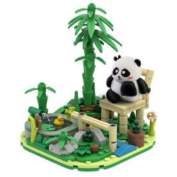 WELLEADZ 8100 non  LƯU TRỮ GẤU TRÚC CÂM bộ đồ chơi xếp lắp ráp ghép mô hình