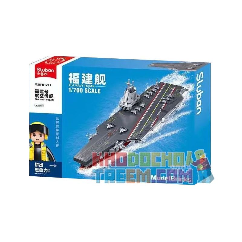 SLUBAN M38-B1211 B1211 1211 M38B1211 38-B1211 non Lego TÀU SÂN BAY PHÚC KIẾN 1:700 tỷ lệ 1:700 bộ đồ chơi xếp lắp ráp ghép mô hình Military Army PLA.NAVY FUJIAN Quân Sự Bộ Đội