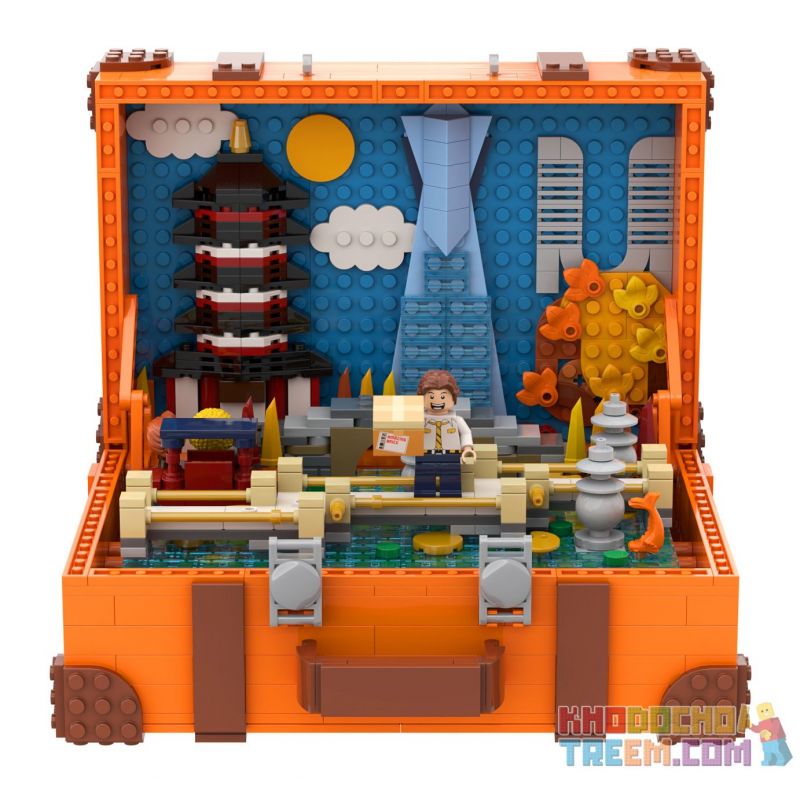AMAZING BRICK AB52005 52005 non  THẾ GIỚI TRONG VALI HÀNG CHÂU bộ đồ chơi xếp lắp ráp ghép mô hình