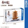ZHEGAO LZ8246 8246 non  THÁP HẠC VÀNG bộ đồ chơi xếp lắp ráp ghép mô hình Creator YELLOW CRANE TOWER Sáng Tạo