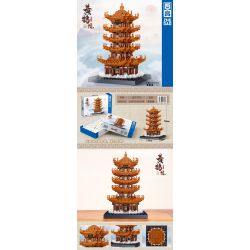 ZHEGAO LZ8246 8246 non  THÁP HẠC VÀNG bộ đồ chơi xếp lắp ráp ghép mô hình Creator YELLOW CRANE TOWER Sáng Tạo