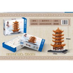 ZHEGAO LZ8246 8246 non  THÁP HẠC VÀNG bộ đồ chơi xếp lắp ráp ghép mô hình Creator YELLOW CRANE TOWER Sáng Tạo