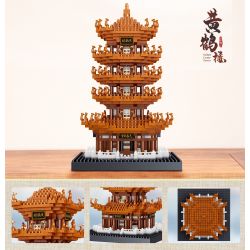 ZHEGAO LZ8246 8246 non  THÁP HẠC VÀNG bộ đồ chơi xếp lắp ráp ghép mô hình Creator YELLOW CRANE TOWER Sáng Tạo