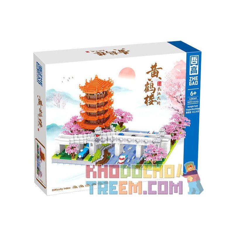 ZHEGAO LZ8269 8269 non  THÁP CẨU VÀNG CẦU SÔNG DƯƠNG TỬ bộ đồ chơi xếp lắp ráp ghép mô hình Creator Sáng Tạo 4413 khối