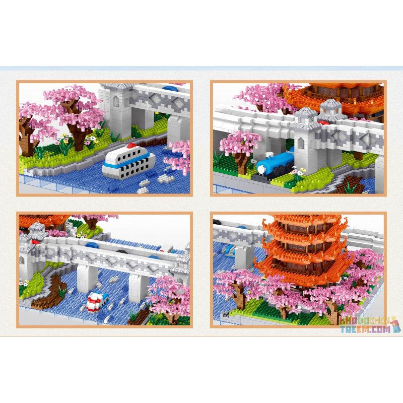 ZHEGAO LZ8269 8269 non  THÁP CẨU VÀNG CẦU SÔNG DƯƠNG TỬ bộ đồ chơi xếp lắp ráp ghép mô hình Creator Sáng Tạo 4413 khối