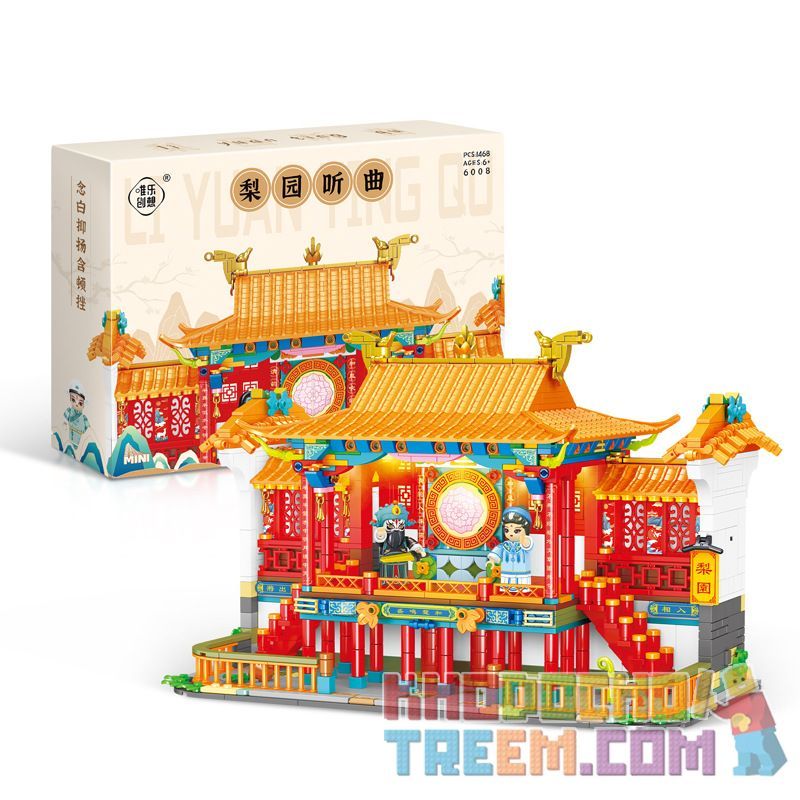 WEILE CHUANGXIANG 6008 non  LỆ NGUYÊN NGHE NHẠC bộ đồ chơi xếp lắp ráp ghép mô hình 1468 khối