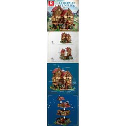 REOBRIX 66018 non  QUÁN RƯỢU THỜI TRUNG CỔ bộ đồ chơi xếp lắp ráp ghép mô hình Medieval Castle MEDIEVAL BISTRO "VILLAGE IN" EUROPEAN CENTURY Chiến Tranh Trung Cổ 2831 khối