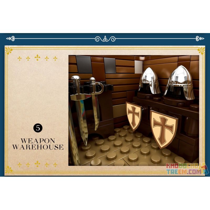 REOBRIX 66018 non  QUÁN RƯỢU THỜI TRUNG CỔ bộ đồ chơi xếp lắp ráp ghép mô hình Medieval Castle MEDIEVAL BISTRO "VILLAGE IN" EUROPEAN CENTURY Chiến Tranh Trung Cổ 2831 khối