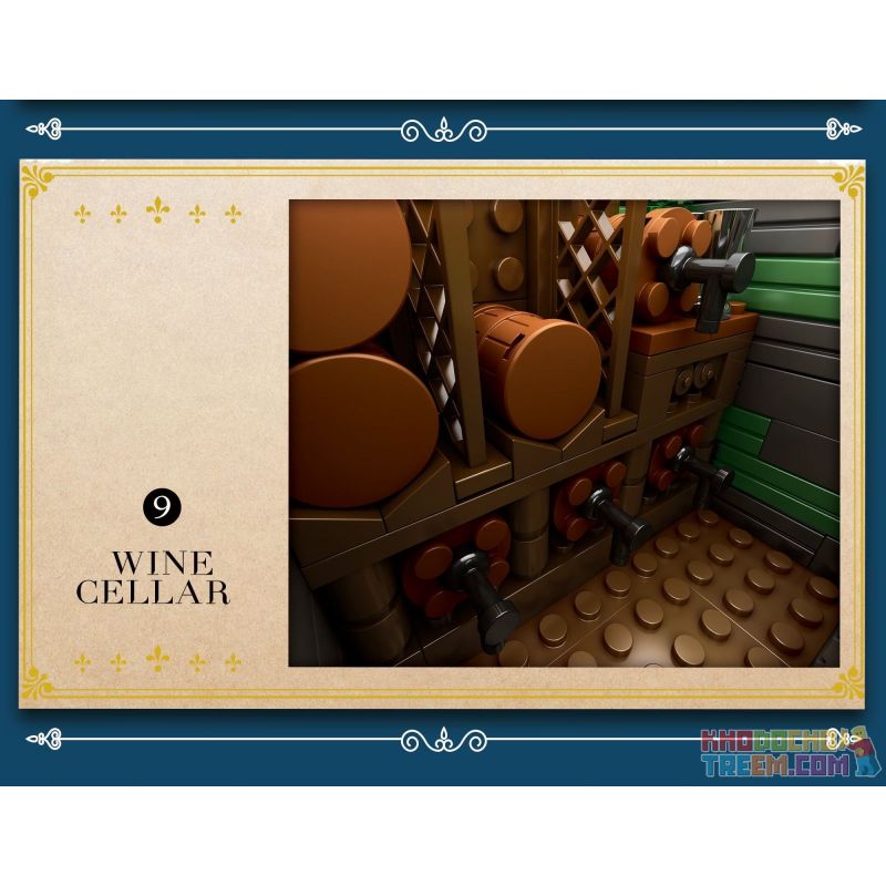 REOBRIX 66018 non  QUÁN RƯỢU THỜI TRUNG CỔ bộ đồ chơi xếp lắp ráp ghép mô hình Medieval Castle MEDIEVAL BISTRO "VILLAGE IN" EUROPEAN CENTURY Chiến Tranh Trung Cổ 2831 khối