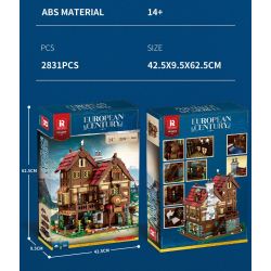 REOBRIX 66018 non  QUÁN RƯỢU THỜI TRUNG CỔ bộ đồ chơi xếp lắp ráp ghép mô hình Medieval Castle MEDIEVAL BISTRO "VILLAGE IN" EUROPEAN CENTURY Chiến Tranh Trung Cổ 2831 khối