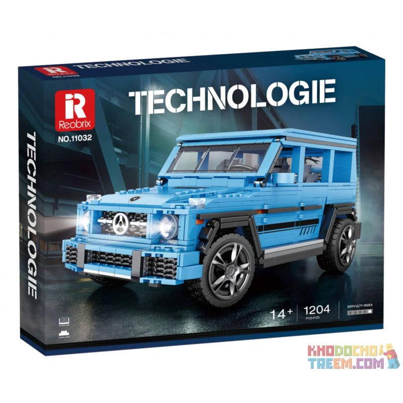 REOBRIX 11032 non  XE ĐỊA HÌNH BIG tỷ lệ 1:12 bộ đồ chơi xếp lắp ráp ghép mô hình Creator G CLASS "THE BEAST" Sáng Tạo 1204 khối