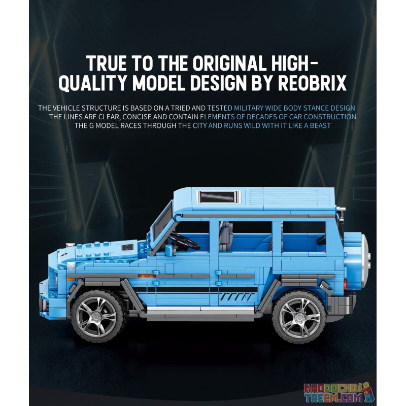 REOBRIX 11032 non  XE ĐỊA HÌNH BIG tỷ lệ 1:12 bộ đồ chơi xếp lắp ráp ghép mô hình Creator G CLASS "THE BEAST" Sáng Tạo 1204 khối