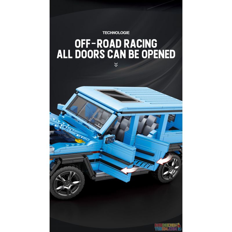 REOBRIX 11032 non  XE ĐỊA HÌNH BIG tỷ lệ 1:12 bộ đồ chơi xếp lắp ráp ghép mô hình Creator G CLASS "THE BEAST" Sáng Tạo 1204 khối