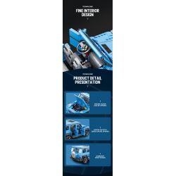 REOBRIX 11032 non  XE ĐỊA HÌNH BIG tỷ lệ 1:12 bộ đồ chơi xếp lắp ráp ghép mô hình Creator G CLASS "THE BEAST" Sáng Tạo 1204 khối