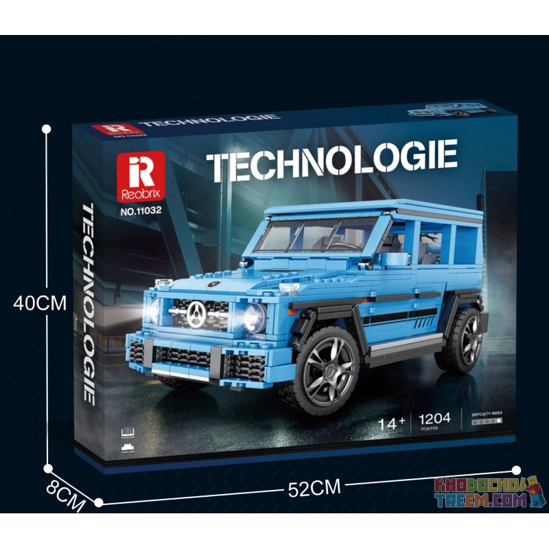 REOBRIX 11032 non  XE ĐỊA HÌNH BIG tỷ lệ 1:12 bộ đồ chơi xếp lắp ráp ghép mô hình Creator G CLASS "THE BEAST" Sáng Tạo 1204 khối