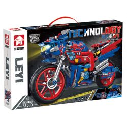 LE YI 88080 non  XE MÁY HẠNG NẶNG QINGTIAN bộ đồ chơi xếp lắp ráp ghép mô hình  Kỹ Thuật Công Nghệ Cao Mô Hình Phương Tiện 365 khối