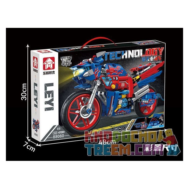 LE YI 88080 non  XE MÁY HẠNG NẶNG QINGTIAN bộ đồ chơi xếp lắp ráp ghép mô hình  Kỹ Thuật Công Nghệ Cao Mô Hình Phương Tiện 365 khối