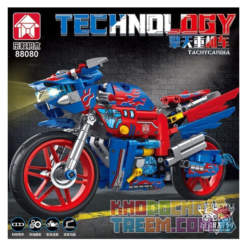 LE YI 88080 non  XE MÁY HẠNG NẶNG QINGTIAN bộ đồ chơi xếp lắp ráp ghép mô hình  Kỹ Thuật Công Nghệ Cao Mô Hình Phương Tiện 365 khối