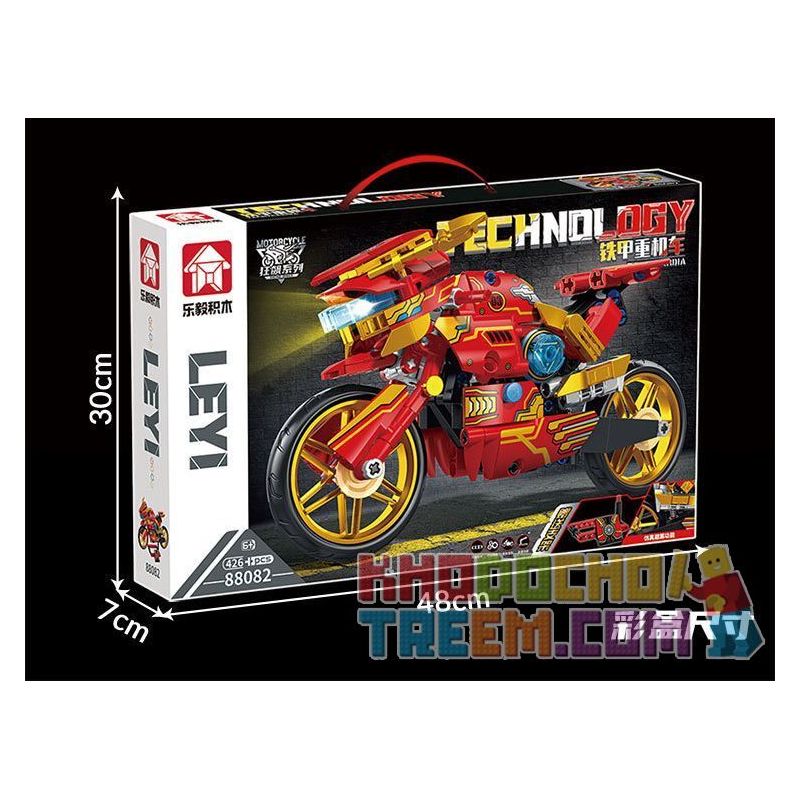 LE YI 88082 non  ĐẦU MÁY XE LỬA HẠNG NẶNG BỌC THÉP bộ đồ chơi xếp lắp ráp ghép mô hình  Kỹ Thuật Công Nghệ Cao Mô Hình Phương Tiện 426 khối