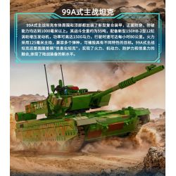 GUDI 20304 non  VŨ KHÍ QUÂN SỰ HẠNG NẶNG XE TĂNG CHIẾN ĐẤU CHỦ LỰC TYPE 99A bộ đồ chơi xếp lắp ráp ghép mô hình Military Army Quân Sự Bộ Đội 1462 khối
