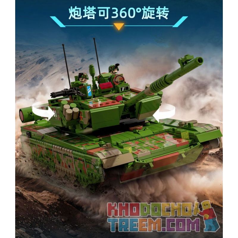 GUDI 20304 non  VŨ KHÍ QUÂN SỰ HẠNG NẶNG XE TĂNG CHIẾN ĐẤU CHỦ LỰC TYPE 99A bộ đồ chơi xếp lắp ráp ghép mô hình Military Army Quân Sự Bộ Đội 1462 khối