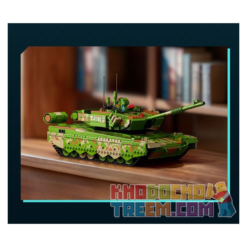 GUDI 20304 non  VŨ KHÍ QUÂN SỰ HẠNG NẶNG XE TĂNG CHIẾN ĐẤU CHỦ LỰC TYPE 99A bộ đồ chơi xếp lắp ráp ghép mô hình Military Army Quân Sự Bộ Đội 1462 khối
