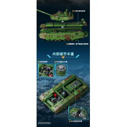 GUDI 20304 non  VŨ KHÍ QUÂN SỰ HẠNG NẶNG XE TĂNG CHIẾN ĐẤU CHỦ LỰC TYPE 99A bộ đồ chơi xếp lắp ráp ghép mô hình Military Army Quân Sự Bộ Đội 1462 khối