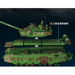 GUDI 20304 non  VŨ KHÍ QUÂN SỰ HẠNG NẶNG XE TĂNG CHIẾN ĐẤU CHỦ LỰC TYPE 99A bộ đồ chơi xếp lắp ráp ghép mô hình Military Army Quân Sự Bộ Đội 1462 khối