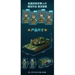 GUDI 20304 non  VŨ KHÍ QUÂN SỰ HẠNG NẶNG XE TĂNG CHIẾN ĐẤU CHỦ LỰC TYPE 99A bộ đồ chơi xếp lắp ráp ghép mô hình Military Army Quân Sự Bộ Đội 1462 khối