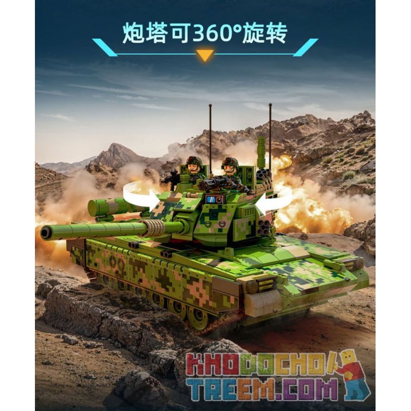 GUDI 20303 non  VŨ KHÍ QUÂN SỰ HẠNG NẶNG XE TĂNG NHẸ VT5 bộ đồ chơi xếp lắp ráp ghép mô hình Military Army Quân Sự Bộ Đội 1114 khối