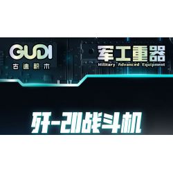 GUDI 20301 non  HẠNG NẶNG QUÂN SỰ MÁY BAY CHIẾN ĐẤU J-20 bộ đồ chơi xếp lắp ráp ghép mô hình Military Army Quân Sự Bộ Đội 884 khối