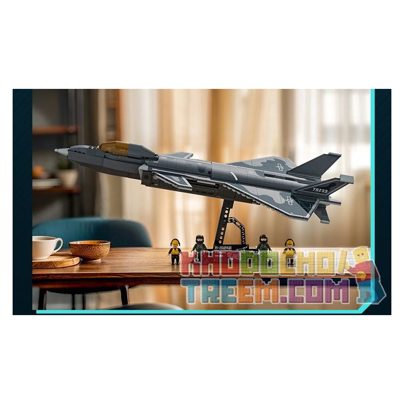 GUDI 20301 non  HẠNG NẶNG QUÂN SỰ MÁY BAY CHIẾN ĐẤU J-20 bộ đồ chơi xếp lắp ráp ghép mô hình Military Army Quân Sự Bộ Đội 884 khối