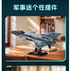 GUDI 20301 non  HẠNG NẶNG QUÂN SỰ MÁY BAY CHIẾN ĐẤU J-20 bộ đồ chơi xếp lắp ráp ghép mô hình Military Army Quân Sự Bộ Đội 884 khối