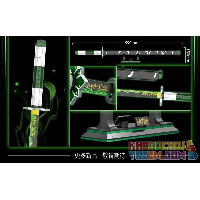 DK 1520 non  SÁT QUỶ KIMETSU NO YAIBA KAWA MIYA BẤT TỬ bộ đồ chơi xếp lắp ráp ghép mô hình Movie & Game Phim Và Trò Chơi 710 khối