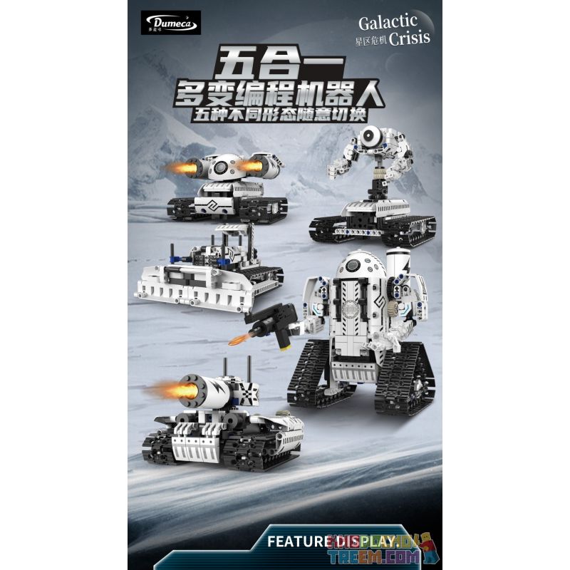 DOMICHA 5002 non  ROBOT XE TĂNG BIẾN HÌNH 5 STAR CRISIS ĐIỀU KHIỂN TỪ XA bộ đồ chơi xếp lắp ráp ghép mô hình  GALACTIC CRISIS Kỹ Thuật Công Nghệ Cao Mô Hình Phương Tiện 495 khối