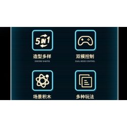 DOMICHA 5002 non  ROBOT XE TĂNG BIẾN HÌNH 5 STAR CRISIS ĐIỀU KHIỂN TỪ XA bộ đồ chơi xếp lắp ráp ghép mô hình  GALACTIC CRISIS Kỹ Thuật Công Nghệ Cao Mô Hình Phương Tiện 495 khối