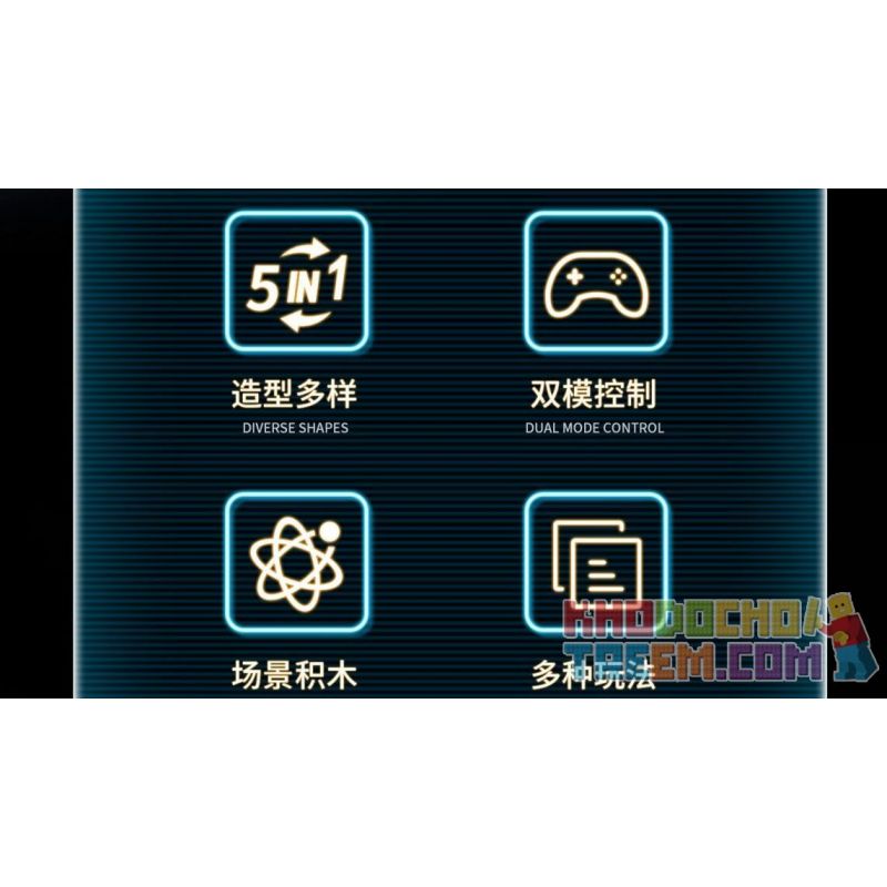 DOMICHA 5002 non  ROBOT XE TĂNG BIẾN HÌNH 5 STAR CRISIS ĐIỀU KHIỂN TỪ XA bộ đồ chơi xếp lắp ráp ghép mô hình  GALACTIC CRISIS Kỹ Thuật Công Nghệ Cao Mô Hình Phương Tiện 495 khối