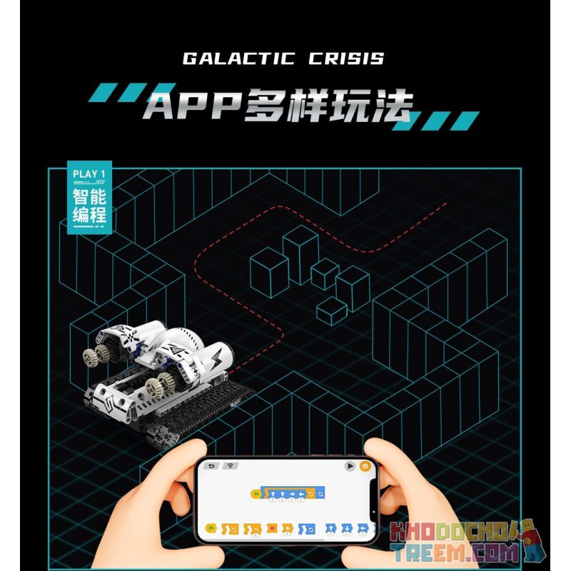 DOMICHA 5002 non  ROBOT XE TĂNG BIẾN HÌNH 5 STAR CRISIS ĐIỀU KHIỂN TỪ XA bộ đồ chơi xếp lắp ráp ghép mô hình  GALACTIC CRISIS Kỹ Thuật Công Nghệ Cao Mô Hình Phương Tiện 495 khối