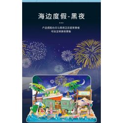 BALODY 21170 non  KHU NGHỈ DƯỠNG BÊN BỜ BIỂN bộ đồ chơi xếp lắp ráp ghép mô hình CAMPING 1293 khối