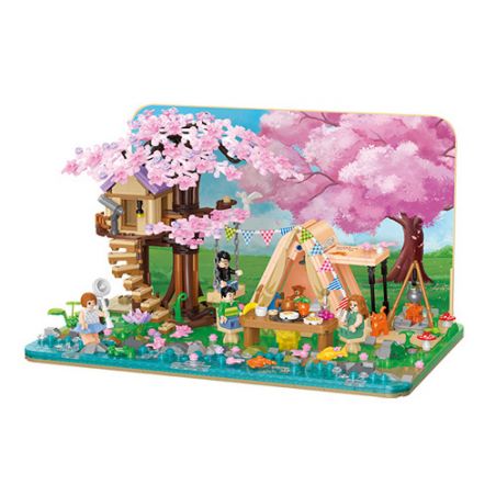 BALODY 21169 non  TIỆC TRÀ CẮM TRẠI bộ đồ chơi xếp lắp ráp ghép mô hình CAMPING 1265 khối