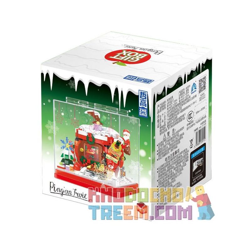 ZHEGAO 662024 non  HỘP QUÀ CABIN GIÁNG SINH bộ đồ chơi xếp lắp ráp ghép mô hình Creator GIFT BOX CHRISTMAS HOUSE Sáng Tạo 714 khối