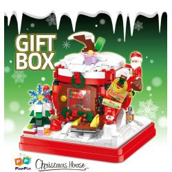 ZHEGAO 662024 non  HỘP QUÀ CABIN GIÁNG SINH bộ đồ chơi xếp lắp ráp ghép mô hình Creator GIFT BOX CHRISTMAS HOUSE Sáng Tạo 714 khối