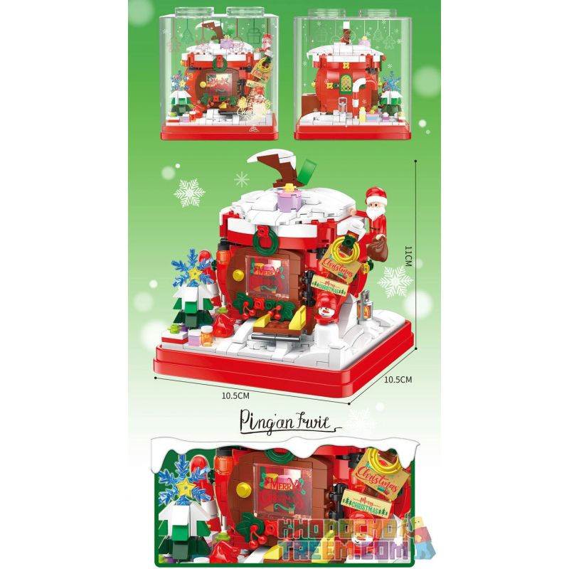 ZHEGAO 662024 non  HỘP QUÀ CABIN GIÁNG SINH bộ đồ chơi xếp lắp ráp ghép mô hình Creator GIFT BOX CHRISTMAS HOUSE Sáng Tạo 714 khối