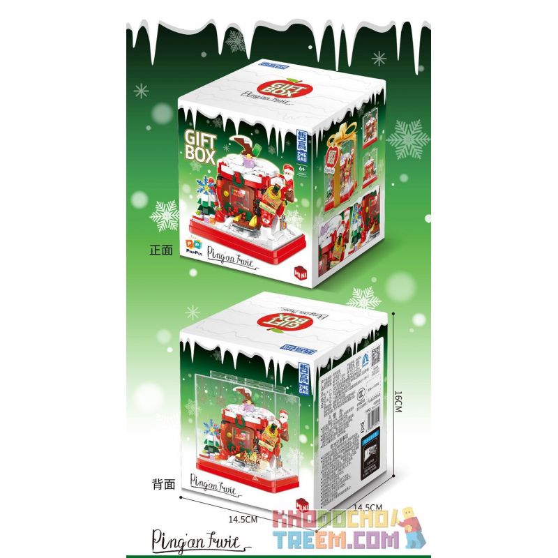 ZHEGAO 662024 non  HỘP QUÀ CABIN GIÁNG SINH bộ đồ chơi xếp lắp ráp ghép mô hình Creator GIFT BOX CHRISTMAS HOUSE Sáng Tạo 714 khối